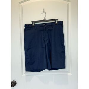 Haggar Cool 18 Pro Navy Mens Shorts Size 34